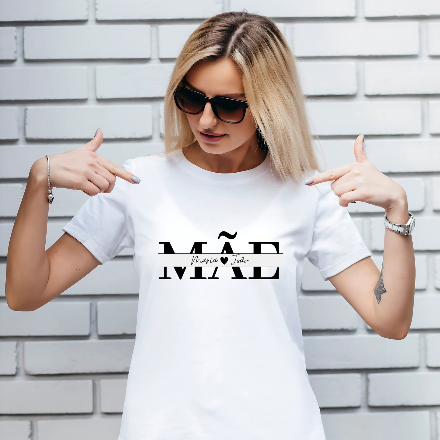 T-shirt Personalizada - Mãe + Nomes