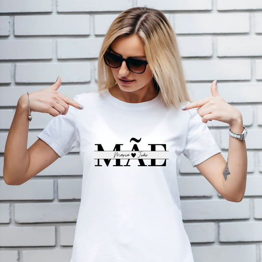 T-shirt Personalizada - Mãe + Nomes