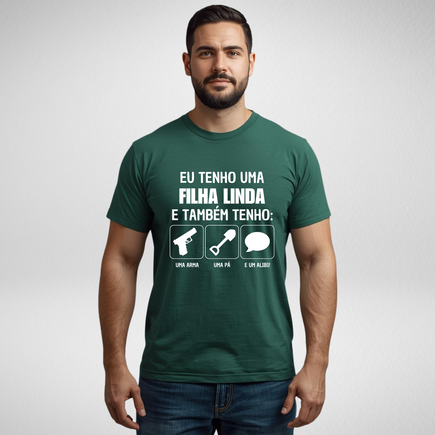 T-shirt Personalizada - Eu tenho uma filha linda...