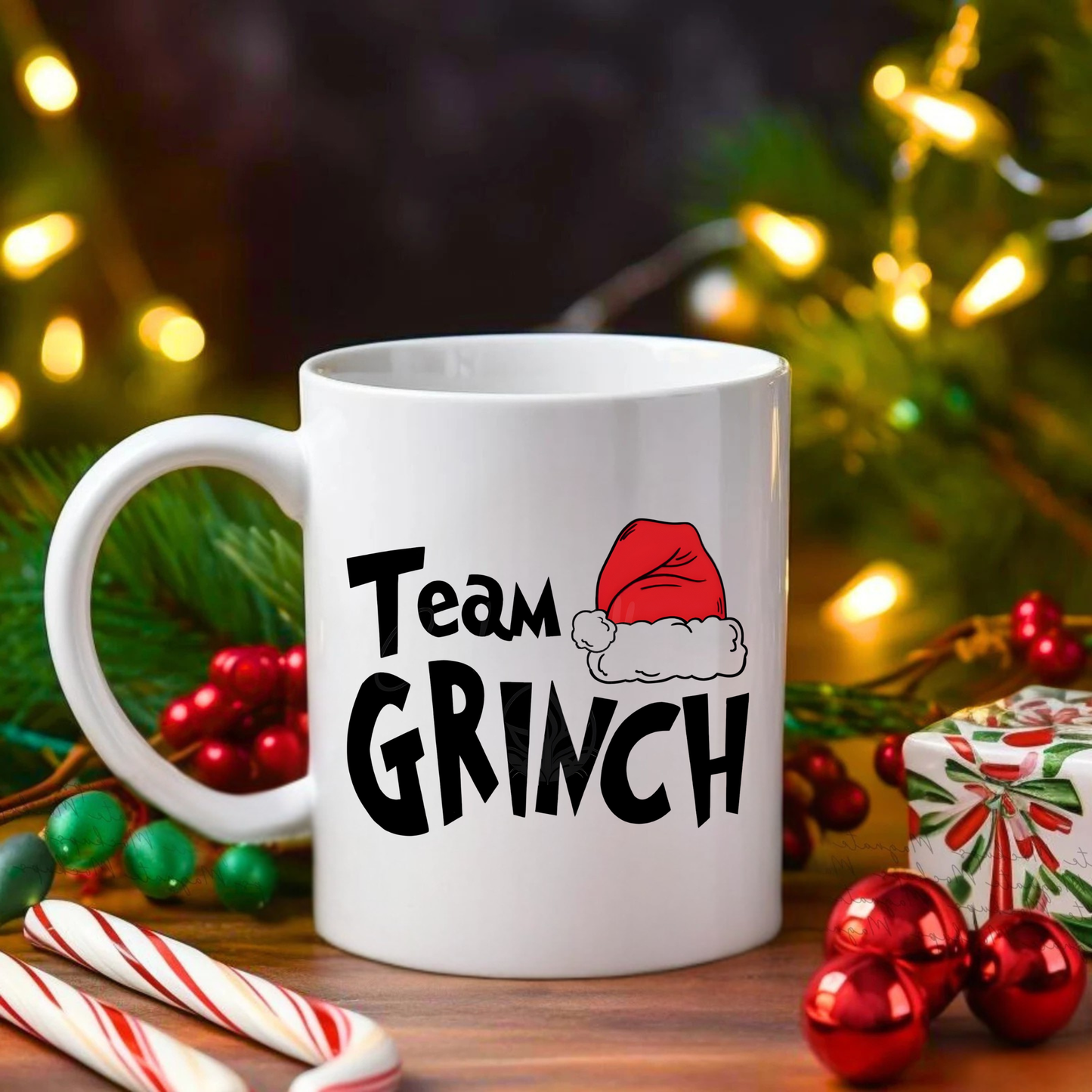 Caneca Personalizada - Team Grinch + Heart